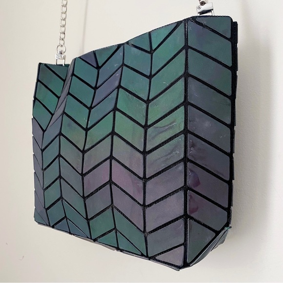 Issey Miyake Bao Bao Multicolor Geometric Zip Pouch Clutch Crossbody Bag - Picture 4 of 11